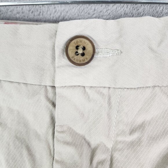 Mens Beige Tommy Bahama Pleated Shorts Silk & Cotton Blend 10" Inseam Size 42L - Picture 3 of 12